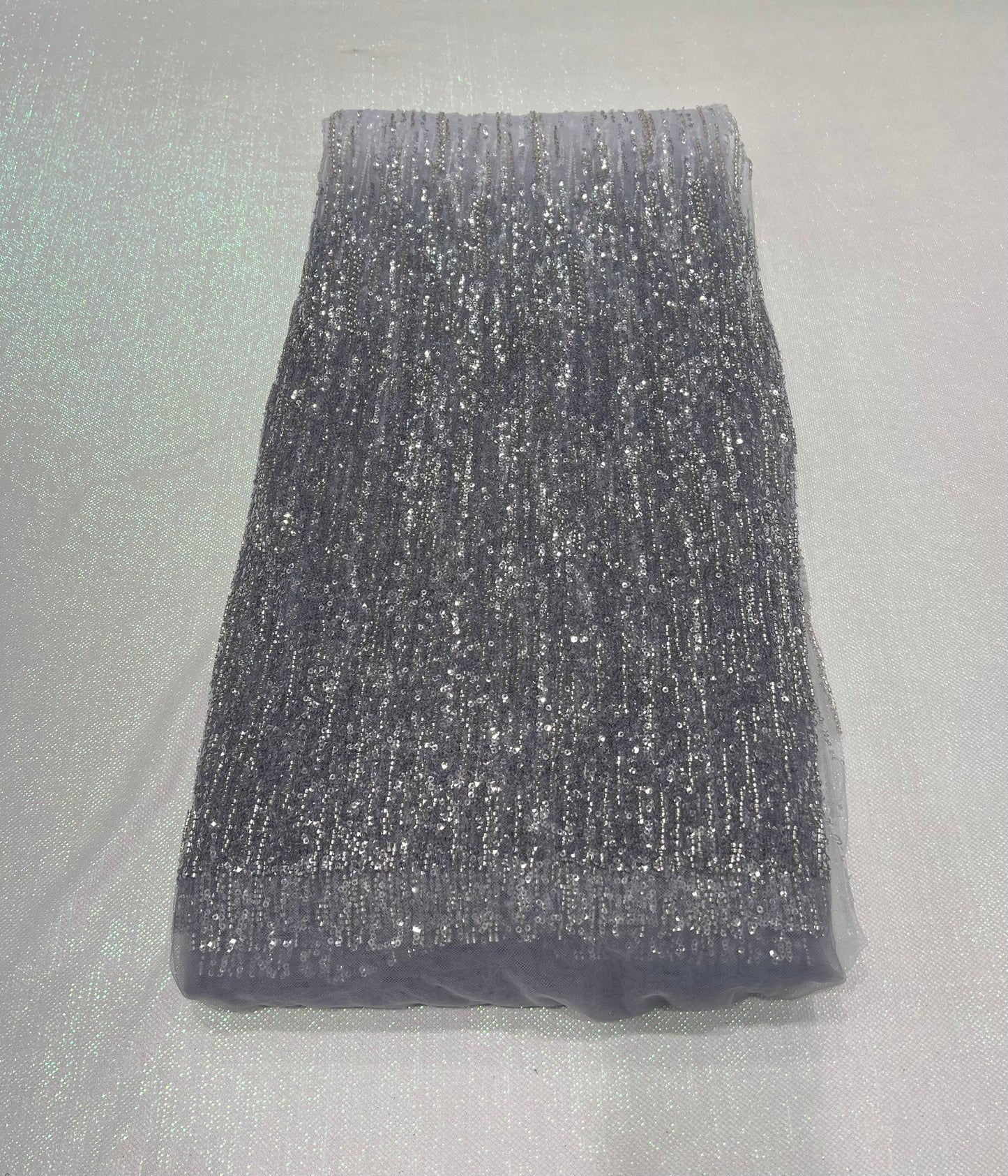 Raindrop Ombre Cutdana Hand Embroidered Net