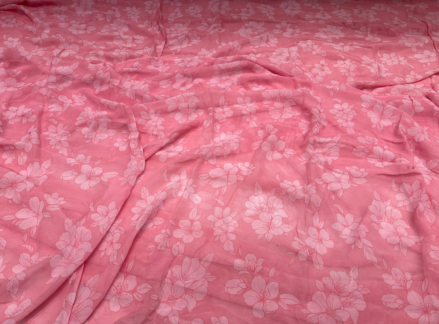 Pink Blossom Viscose Georgette ₹380 per meter