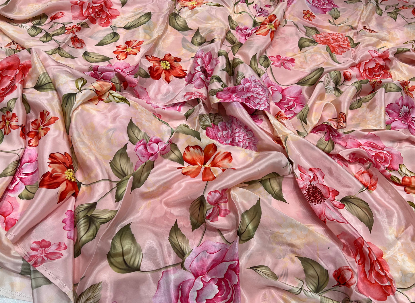 Blush Rose Charm Viscose Crepe ₹450/- per meter
