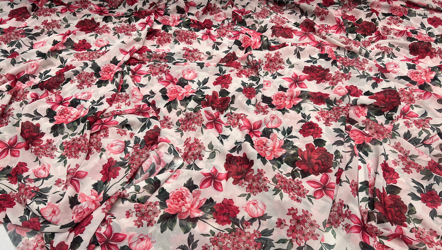 Garden Sonata Poly Georgette ₹250 per meter