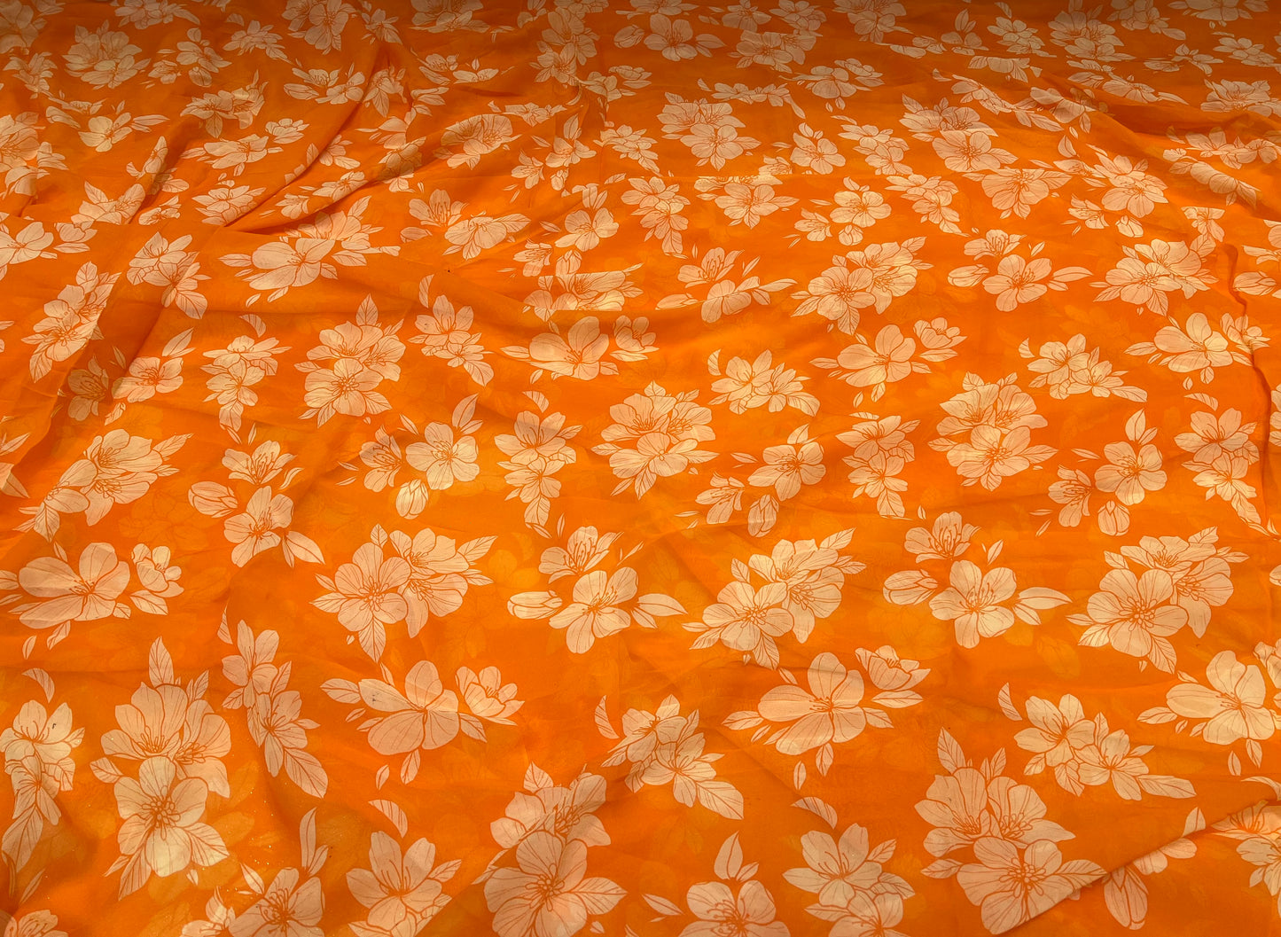 Tangerine Blossom Viscose Georgette ₹380 per meter