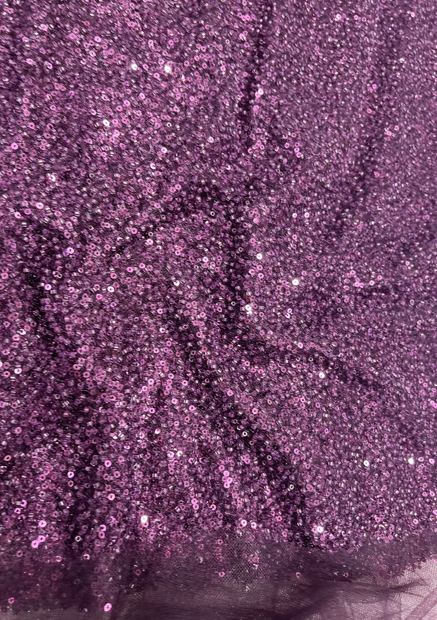 Claret Wine Micro Sequins and Cutdana Embroidered Net ₹2050/per meter