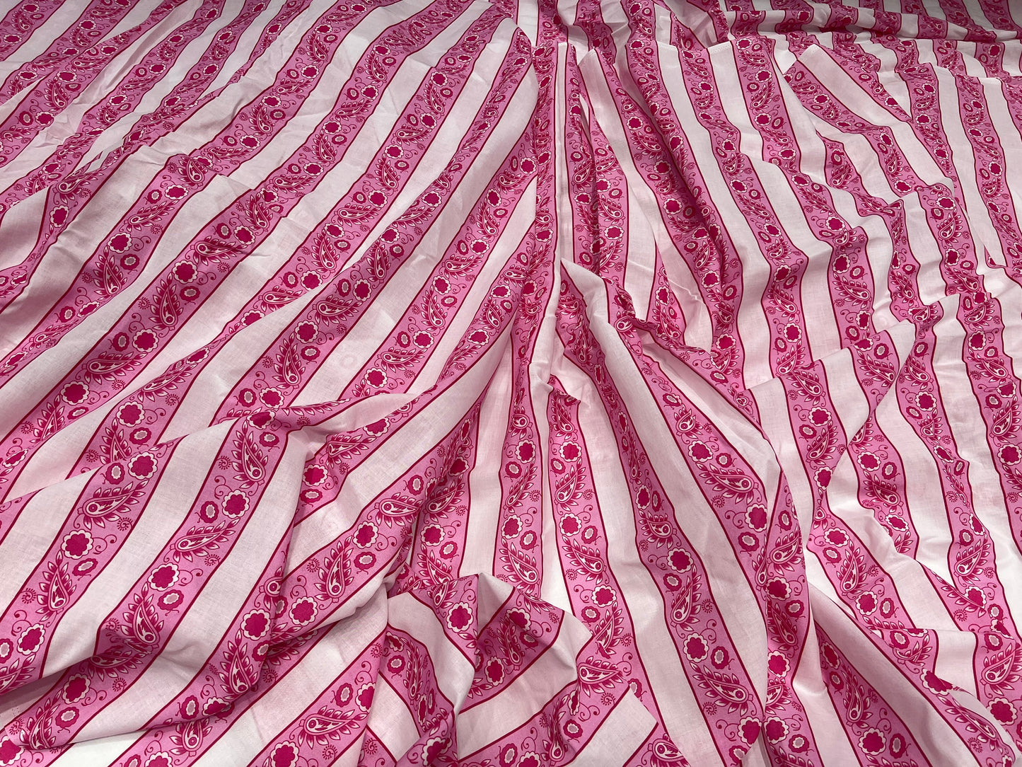Pink Rows Lawn Cotton ₹280/- per meter