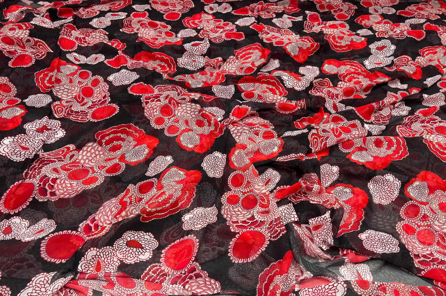 Ruby Floral Bloom Viscose Georgette ₹380 per meter