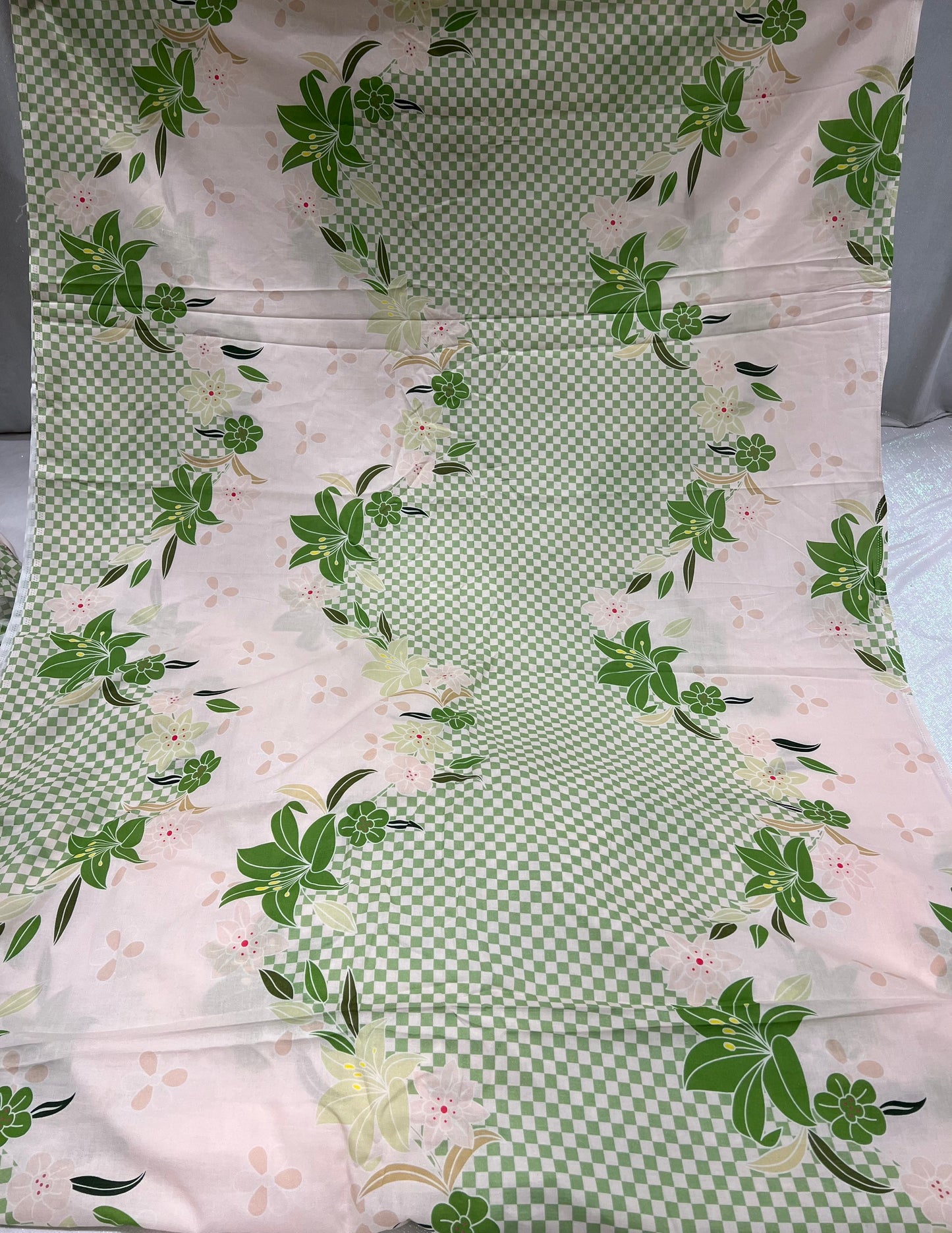 Olive Lattice Lawn Cotton ₹280/- per meter