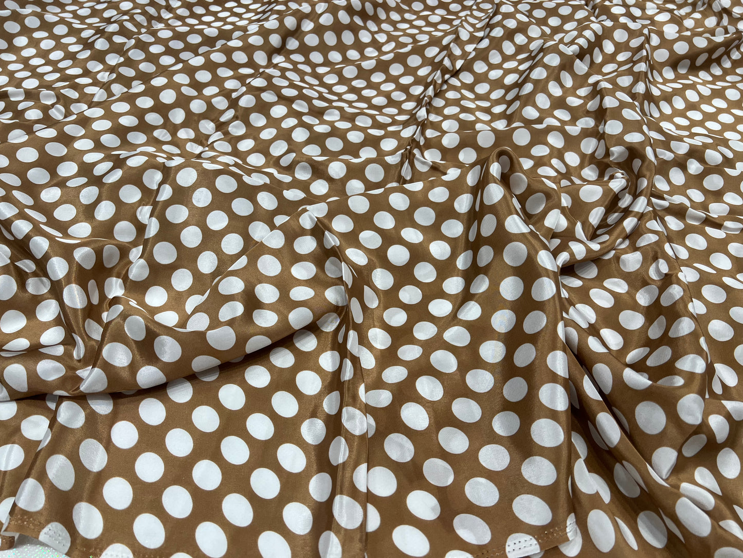 Brown Polka Dots Viscose Crepe ₹450/- per meter