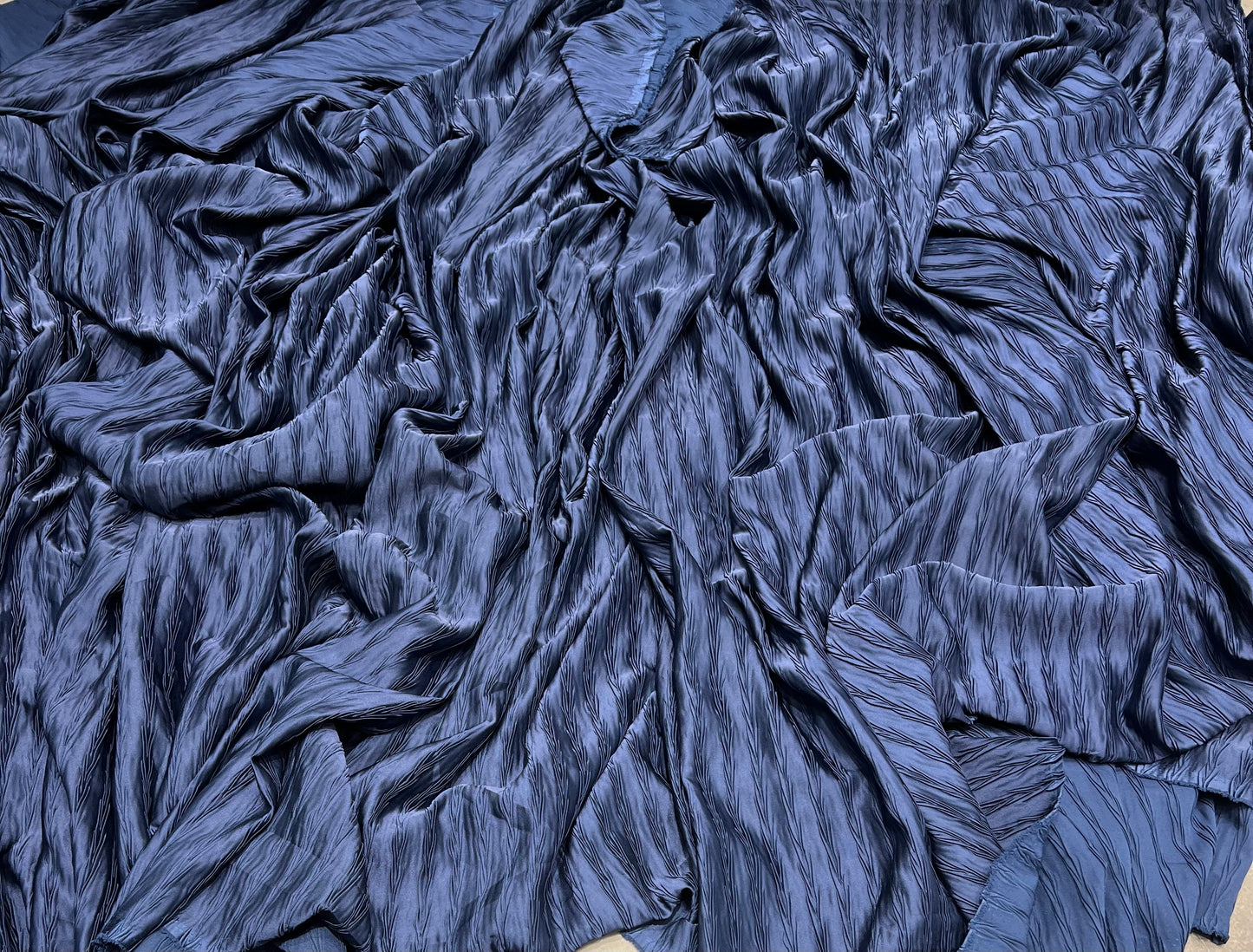 Silky Modal Pintex ₹650 per mtr- Navy