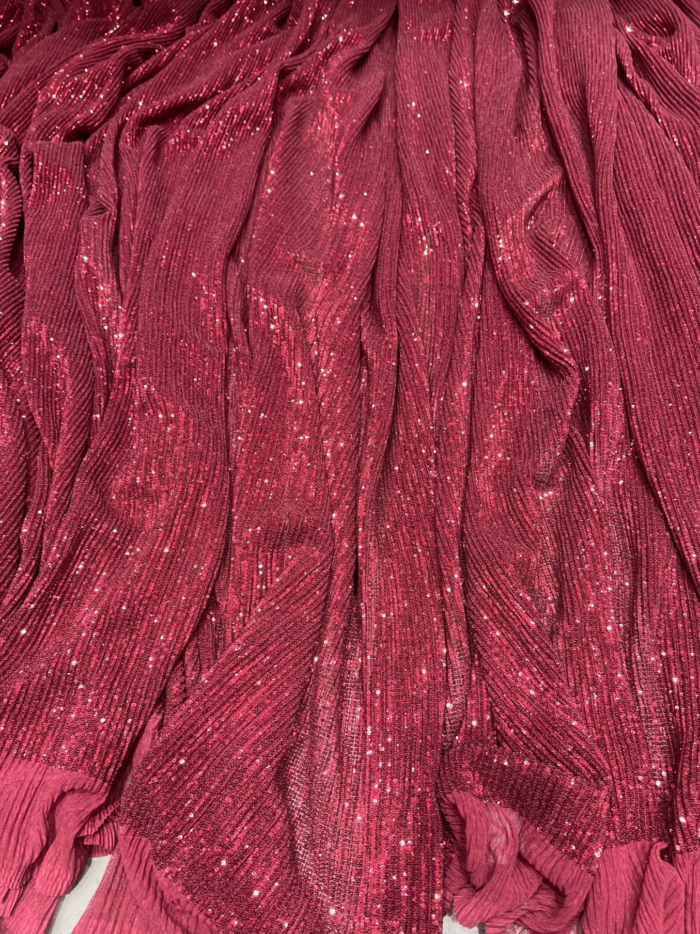 Micro Sequins Lycra Net- Maroon ₹1150/ per meter