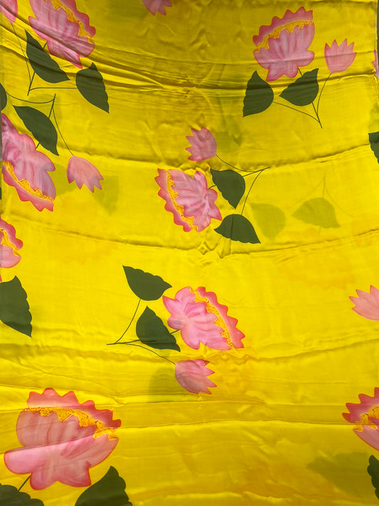 Sunshine Lotus Satin Organza ₹550/- per meter