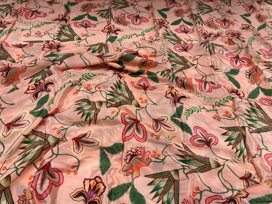 Peach Garden Viscose Crepe ₹450/- per meter