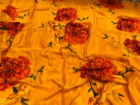 Marigold Magic Viscose Crepe ₹450/- per meter