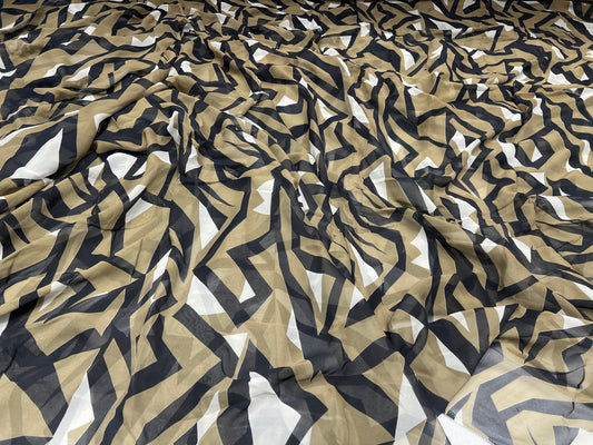 Earthy Geometric Viscose Georgette ₹380 per meter
