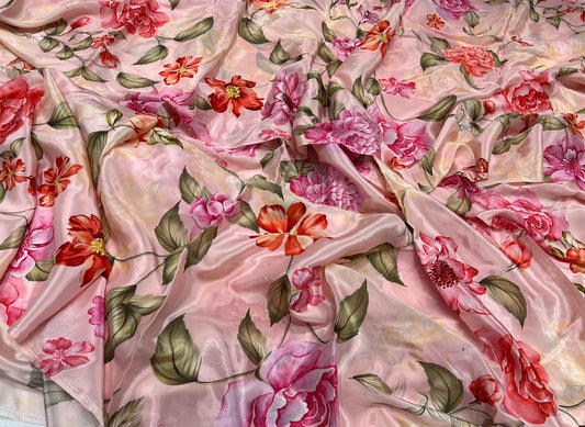 Blush Rose Charm Viscose Crepe ₹450/- per meter