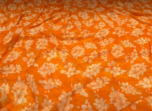 Tangerine Blossom Viscose Georgette ₹380 per meter