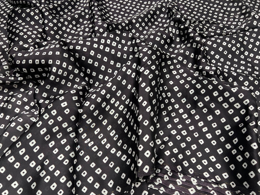 Black Mini Diamond Satin Organza ₹550/- per meter
