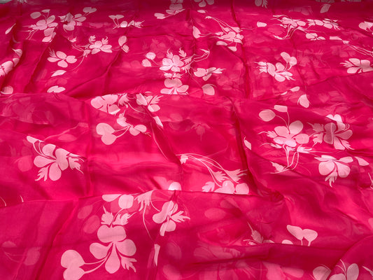 Pink Petal Viscose Organza ₹450 per meter