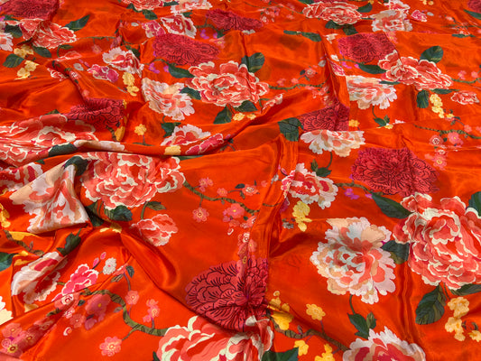 Vintage Rouge Viscose Crepe ₹450/- per meter
