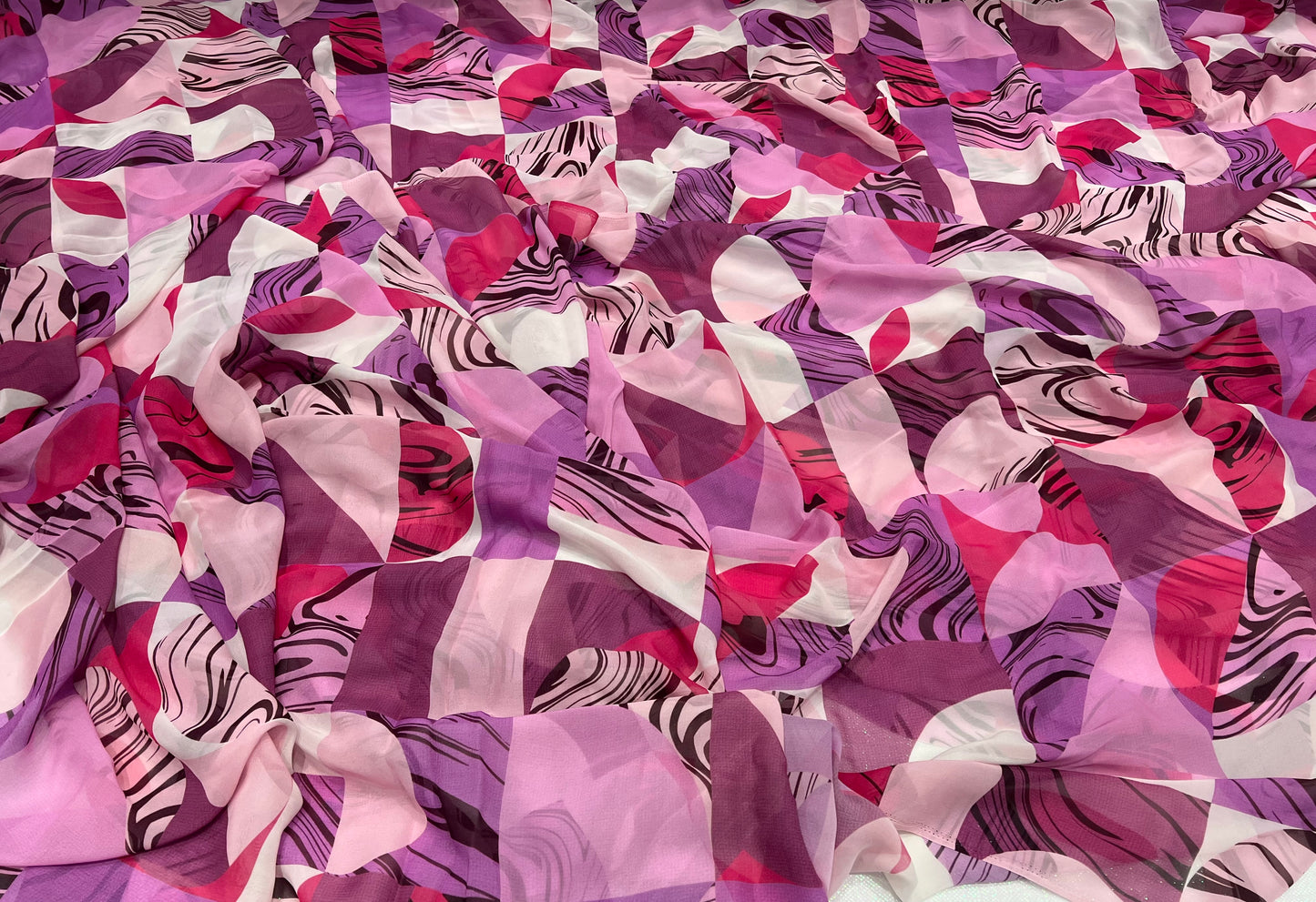 Zebra Pop Viscos Georgette ₹380 per meter