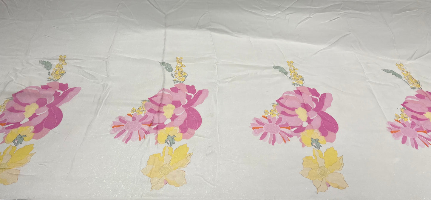 Ivory Rose Blush Viscose Organza ₹450 per meter