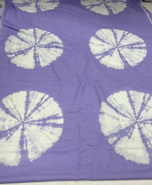Lavender Circular Burst Lawn Cotton ₹280/- per meter