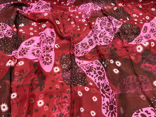 Wine Garden Viscose Organza ₹450 per meter