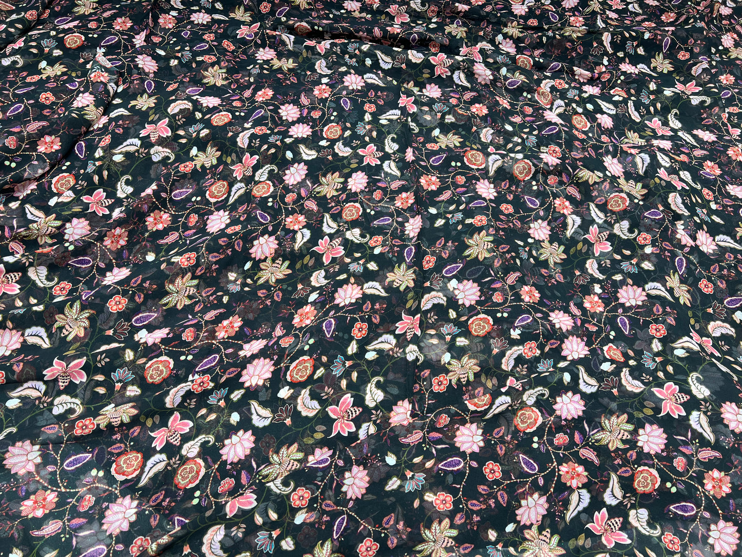 Midnight Bagh Viscose Georgette ₹380 per meter