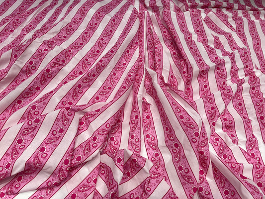 Pink Rows Lawn Cotton ₹280/- per meter