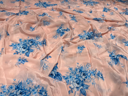 Bluebell Blush Viscose Crepe ₹450/- per meter
