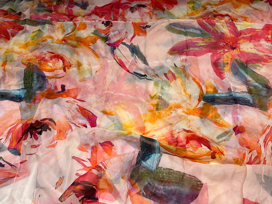 Petal Splash Viscose Organza ₹450 per meter