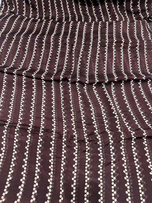 Brown Dot Trail Silk Chinon ₹380/- per meter