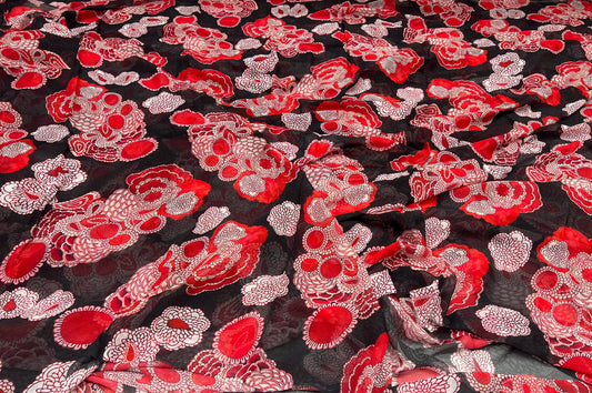 Ruby Floral Bloom Viscose Georgette ₹380 per meter