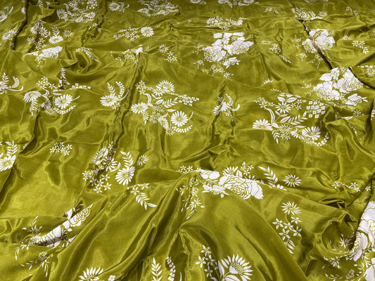 Olive Meadow Viscose Crepe ₹450/- per meter