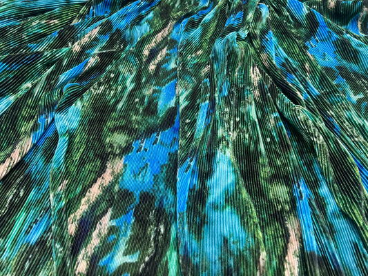 Ombre Lycra Pleats- forest ₹850/ per meter