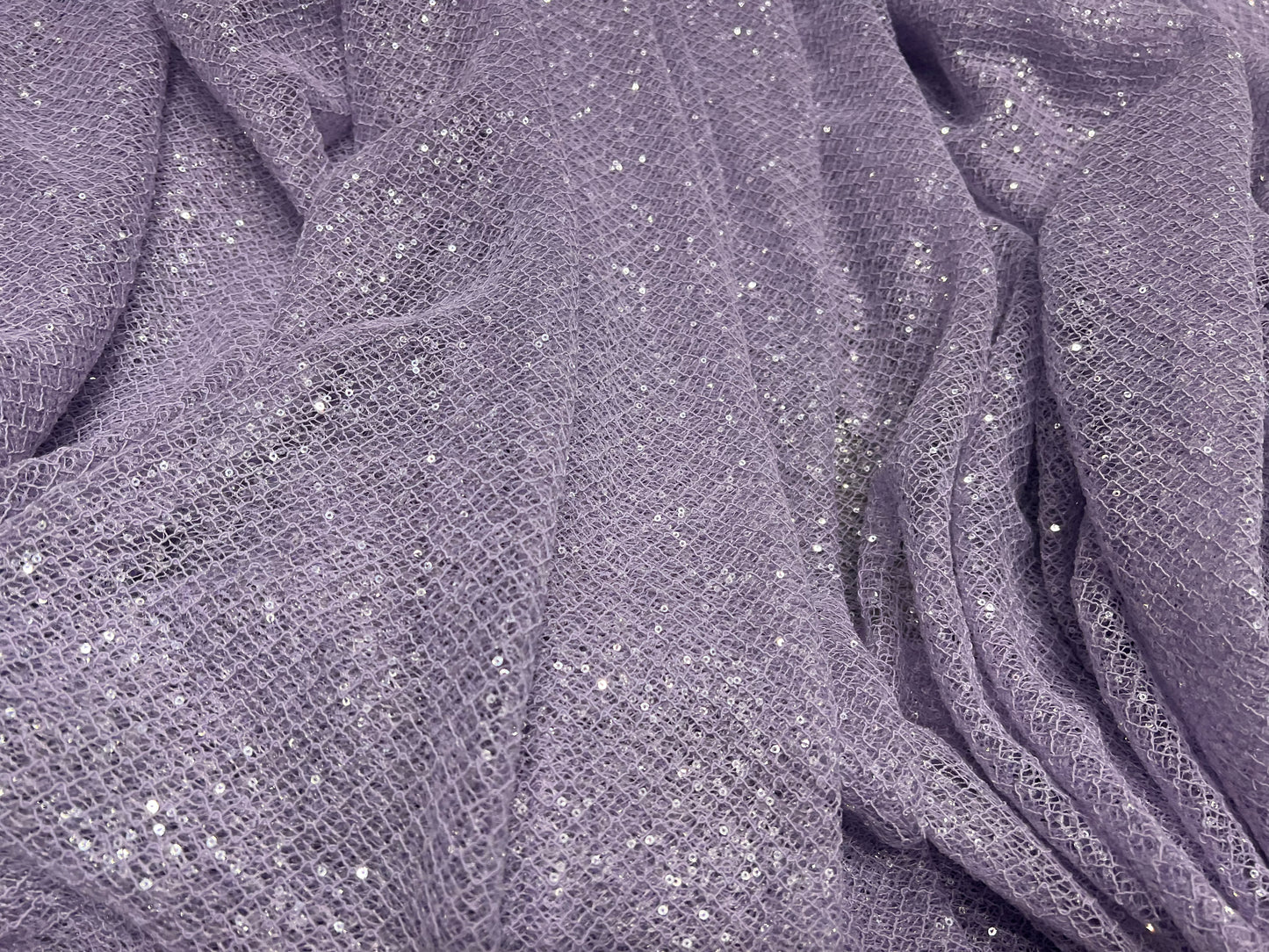 Lavender Micro Sequin Chandelier Net ₹1050/ per meter