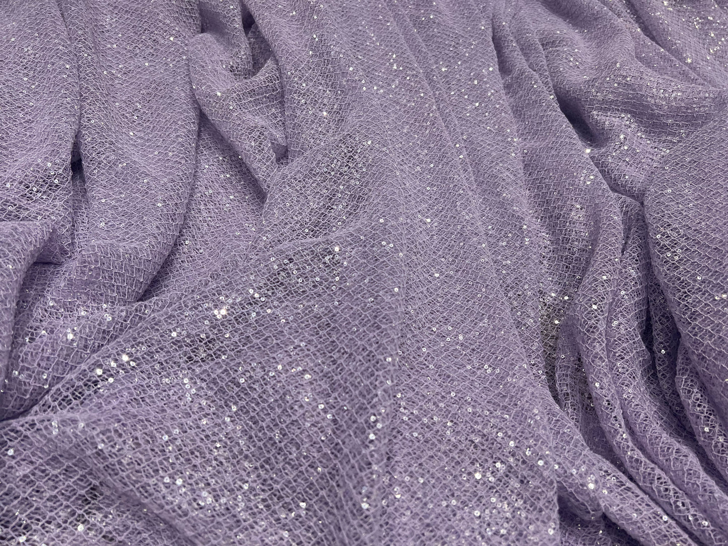 Lavender Micro Sequin Chandelier Net ₹1050/ per meter